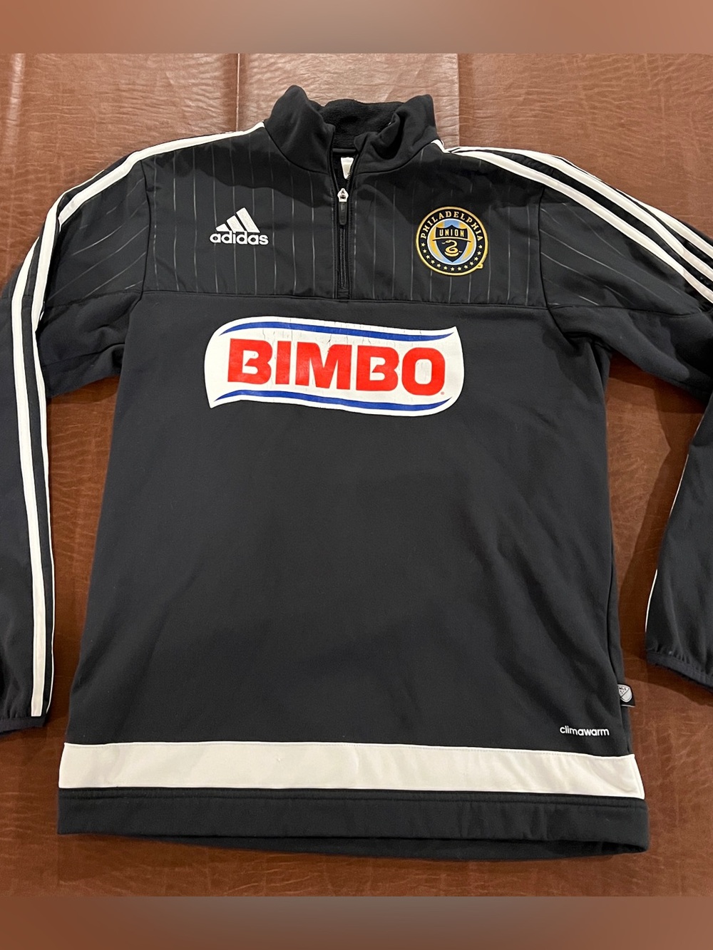 MLS Adidas Philadelphia Union Pullover Warm-Up Top - Size Medium